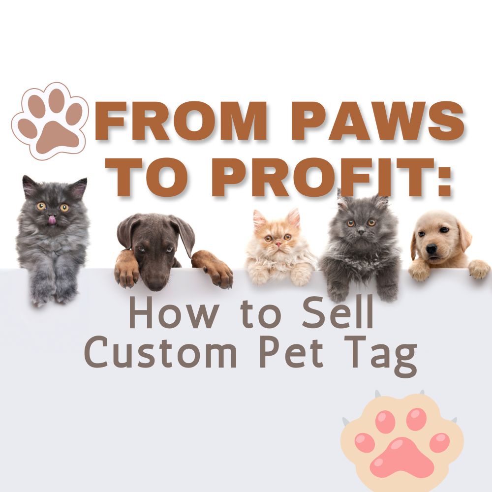 From Paws to Profit: How to Sell Custom Pet Tag Sublimation Blank Pet Tag Double sided -Blue/Pink/Red/Black
