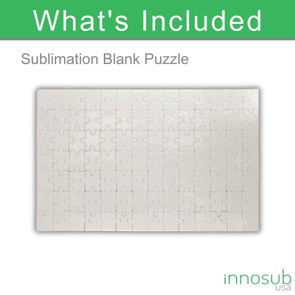 Sublimation A4 jigsaw Puzzle Blanks | White Glossy 98 Pieces | 8x11.5" | By INNOSUB USA