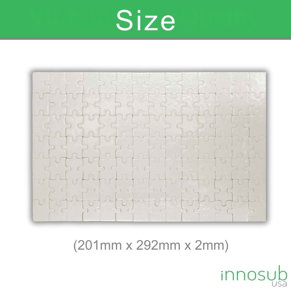 Sublimation A4 jigsaw Puzzle Blanks | White Glossy 98 Pieces | 8x11.5" | By INNOSUB USA
