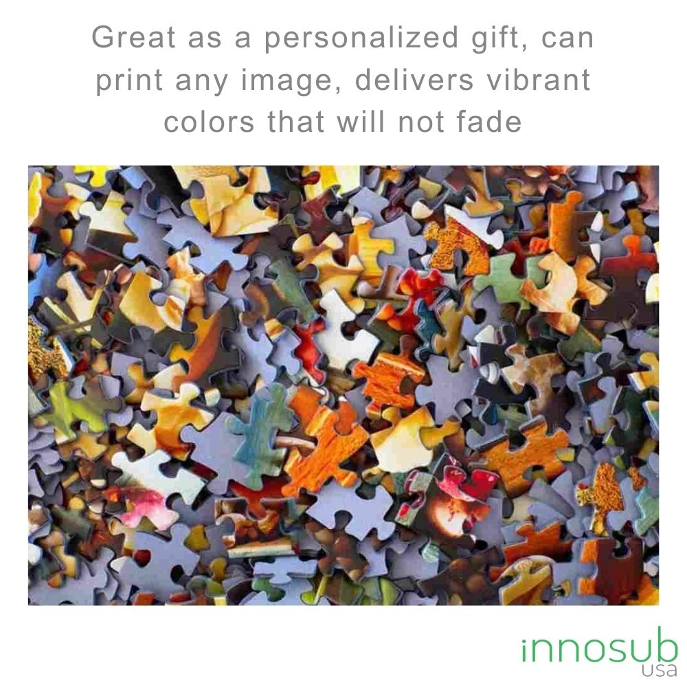 Sublimation A4 jigsaw Puzzle Blanks | White Glossy 98 Pieces | 8x11.5" | By INNOSUB USA