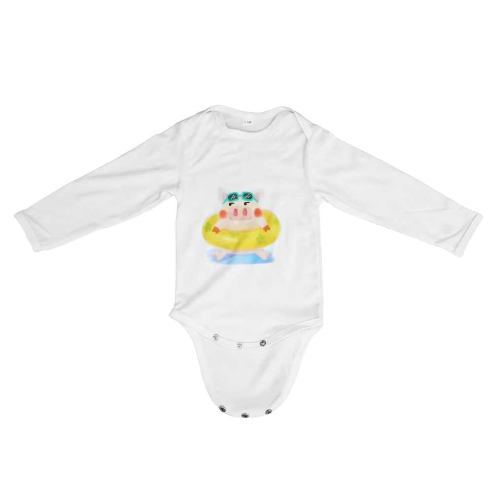 Sublimation Blank Baby Long Sleeved Onesie Polyester White 100% polyester by INNOSUB USA