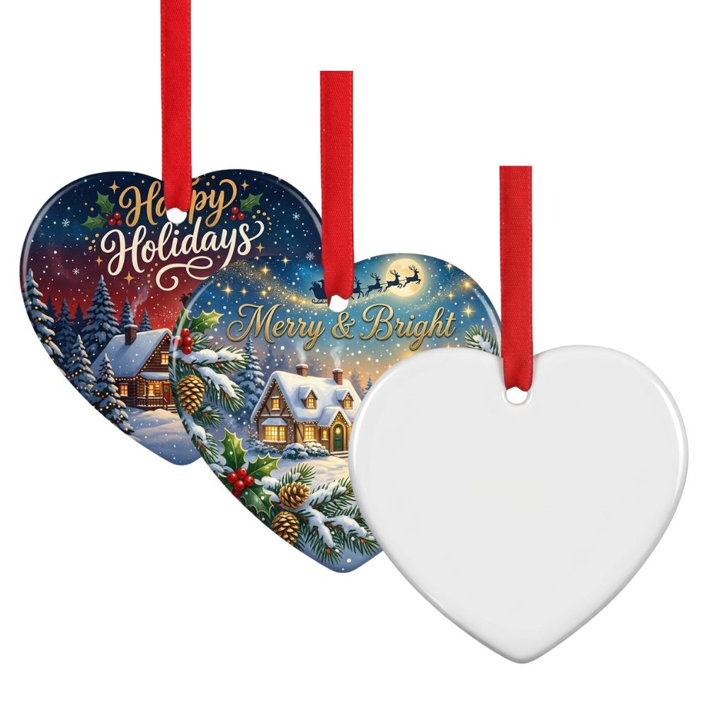 Double-sided Aluminum Ornament - Heart