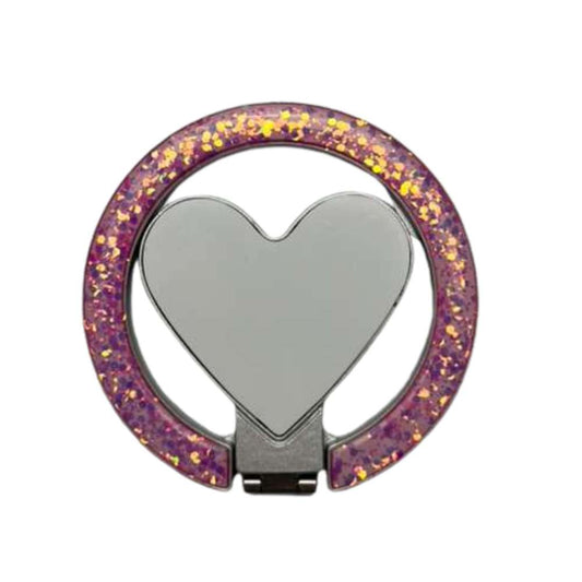 Sublimation Blanks Heart Sparkle Ring With Magnet