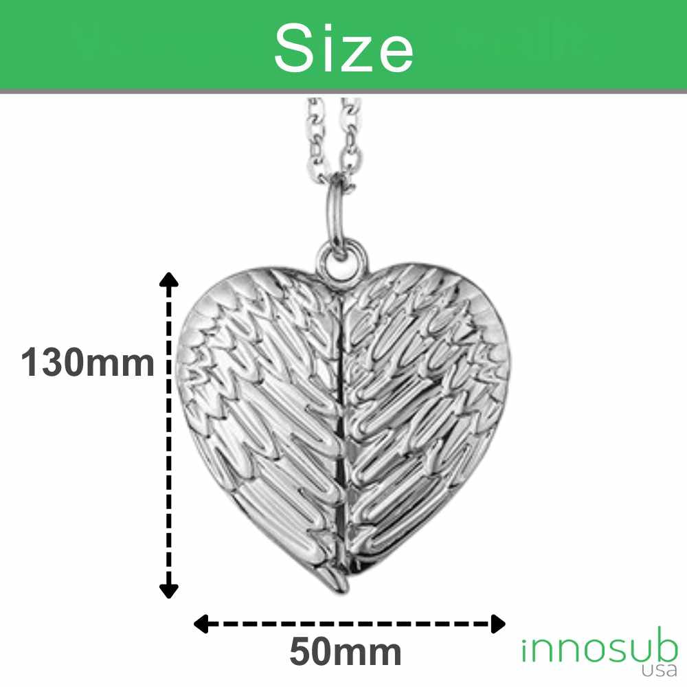 Forever Cherished: Sublimation Blank Metal Heart with Wings Locket