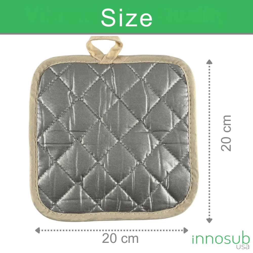 Rustic Style, Modern Safety: Sublimation Blank Linen Pot Holder with Silver Backing