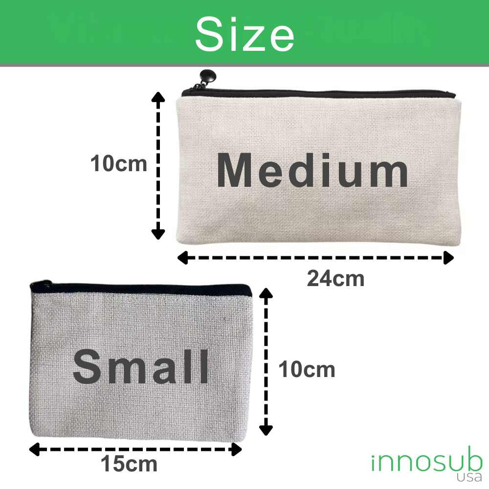 Petite & Personalized: Sublimation Blank Linen Small/Mediun Pouches