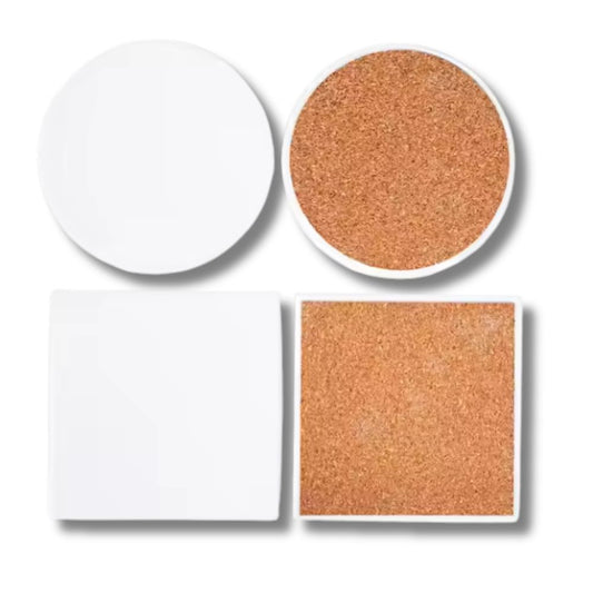 Round Sublimation MDF Coaster with Cork Base | DIY by INNOSUB USA