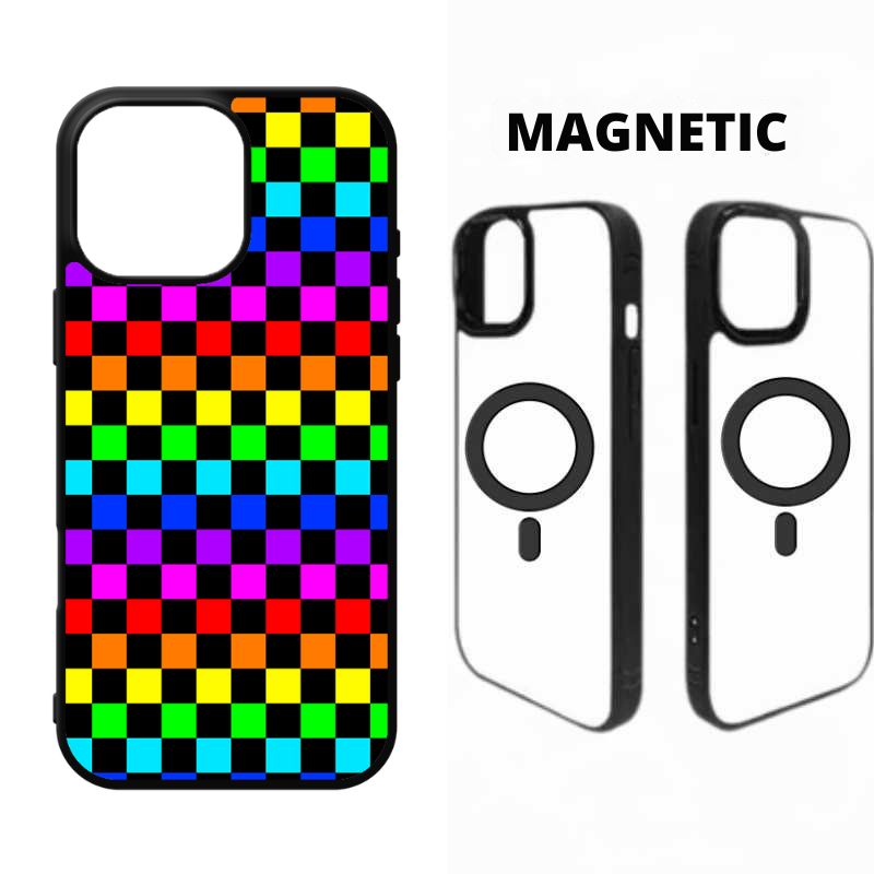 Sublimation Blanks 2D Magnetic Rubber Cases for iPhone 12|13|14|15|16|Plus|Pro|Pro Max