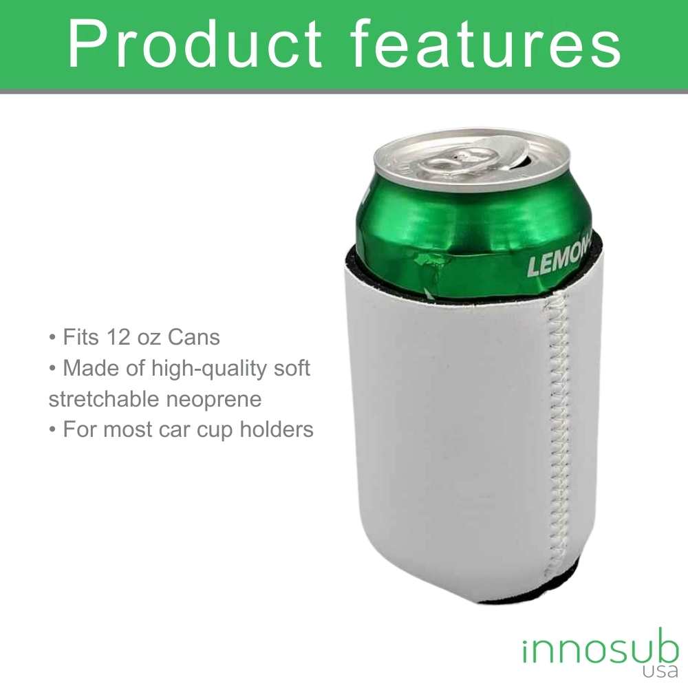 Sublimation Printing Neoprene 12 Oz Can Cooler Blanks | DIY Printing by INNOSUB USA