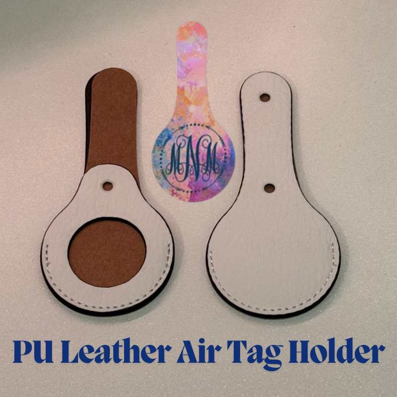 Sublimation Blanks Air Tag Sleeve Holder - Vegan Leather