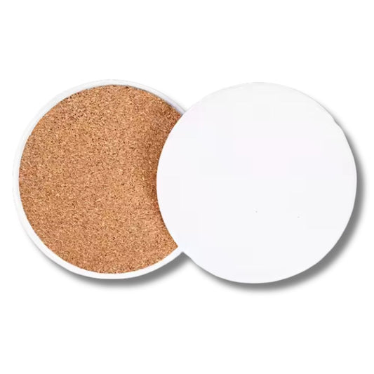 Round Sublimation MDF Coaster with Cork Base | DIY by INNOSUB USA