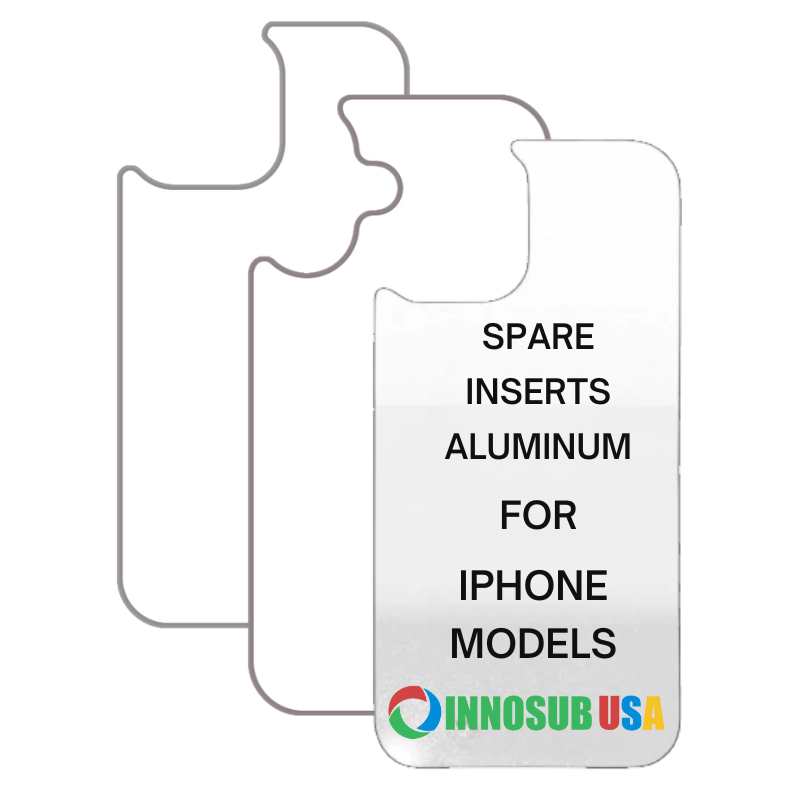 White Spare Aluminum Inserts for Sublimation Cases Compatible with iPhone - All Models