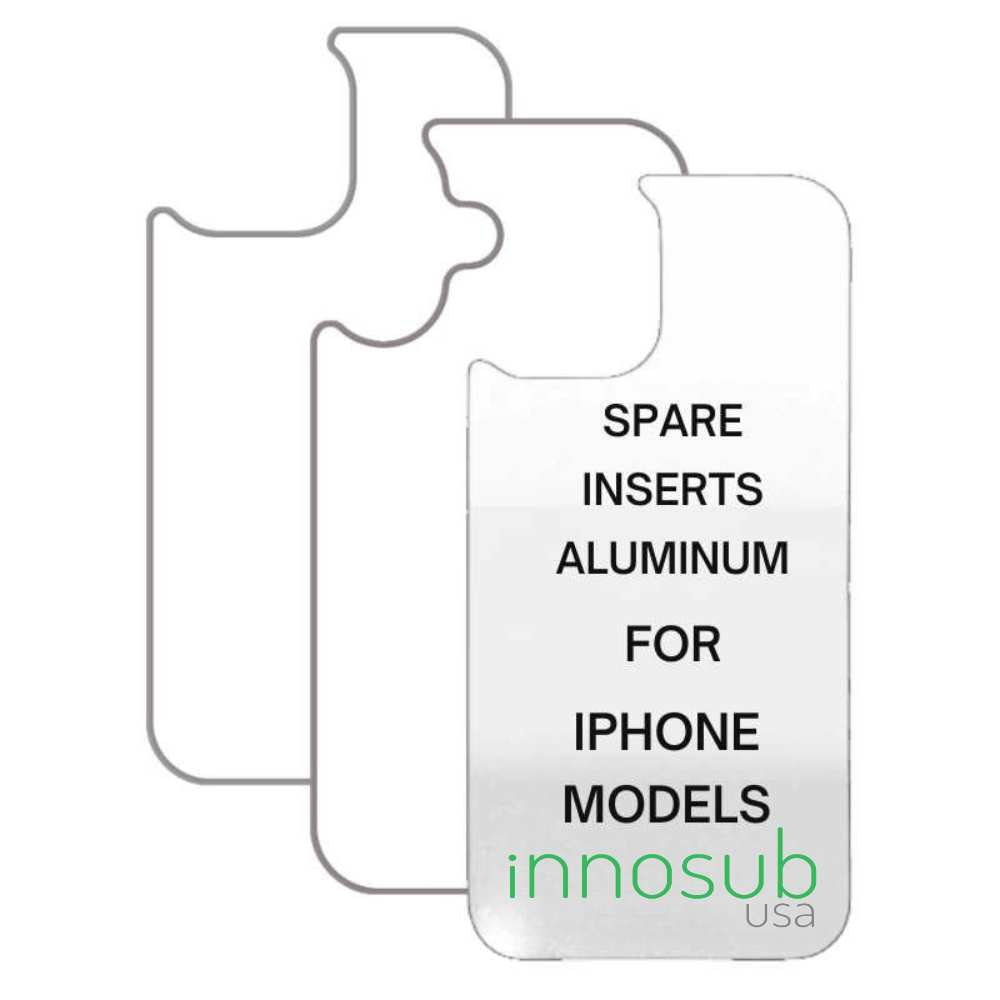 White Spare Aluminum Inserts for Sublimation Cases Compatible with iPhone - All Models