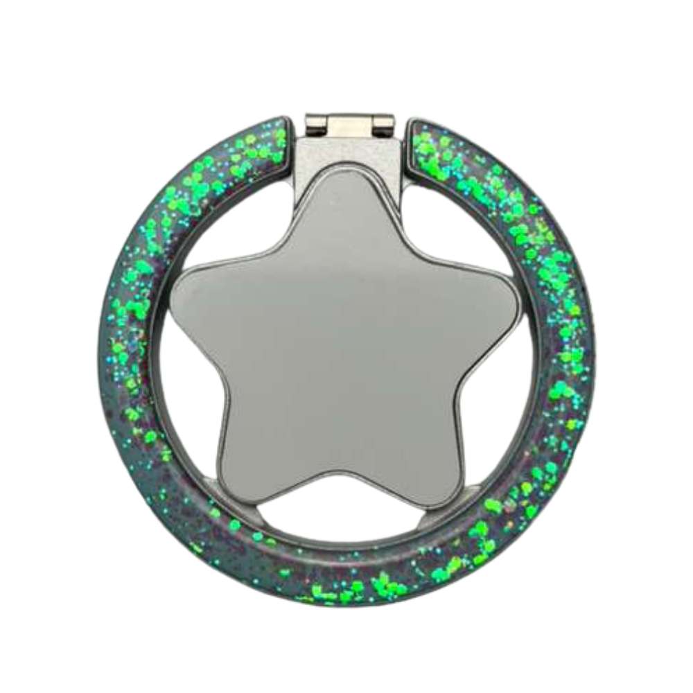 Sublimation Blanks Star Sparkle Ring With Magnet