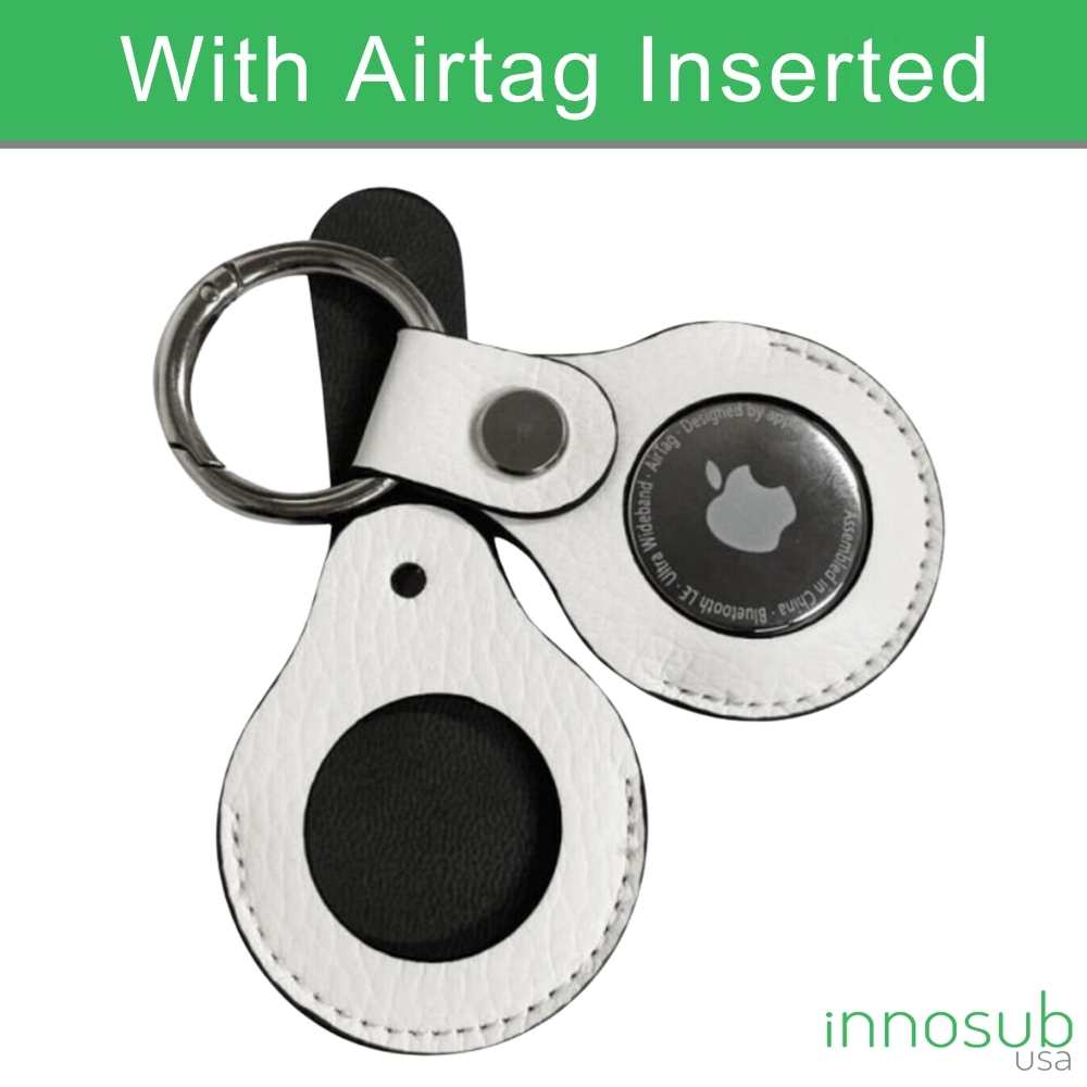 Sublimation Blanks Air Tag Sleeve Holder - Vegan Leather