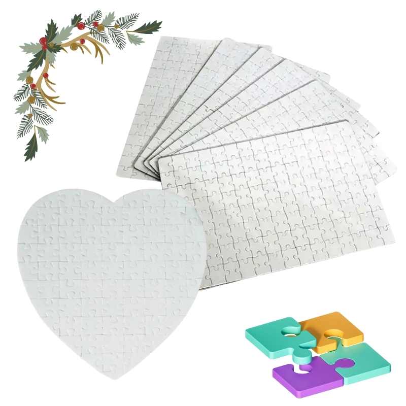 Sublimation Blanks Puzzle - Heart / Rectangle Wholesale