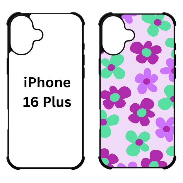 Sublimation Blanks 2D Bumper Anti-Shock Case for iPhone 15|16|17 Series - With White Glossy Aluminum Insert