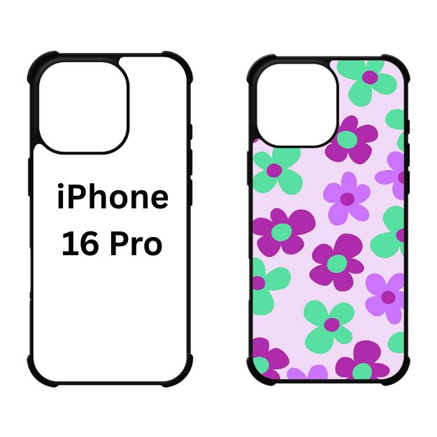 Sublimation Blanks 2D Bumper Anti-Shock Case for iPhone 15|16|17 Series - With White Glossy Aluminum Insert