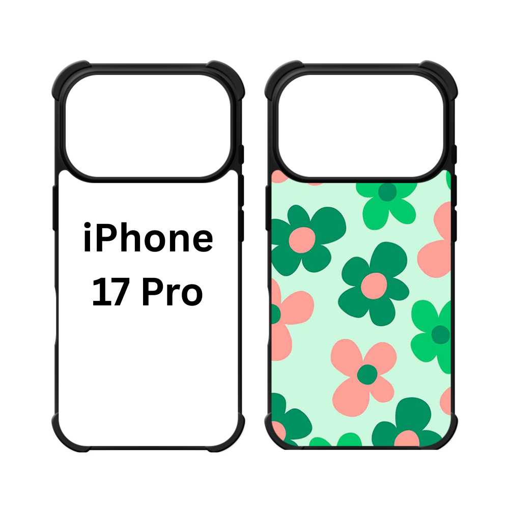 Sublimation Blanks 2D Bumper Anti-Shock Case for iPhone 15|16|17 Series - With White Glossy Aluminum Insert