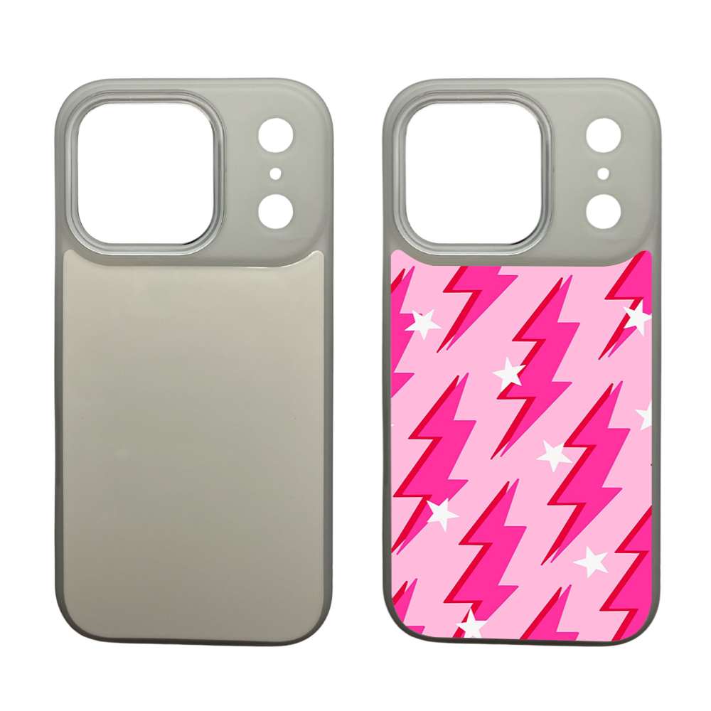 Sublimation Blanks 2D Magnetic Black Rubber Cases for iPhone 12|13|14|15|16|17|Air|Plus|Pro|Pro Max