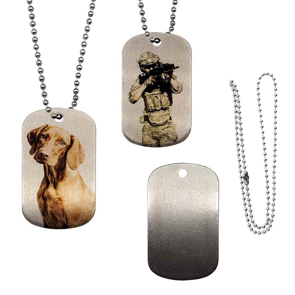 Sublimation Dog Tag Necklace Blank - 2 Sided | Custom Military Id | Sublimation Pet ID by INNOSUB USA
