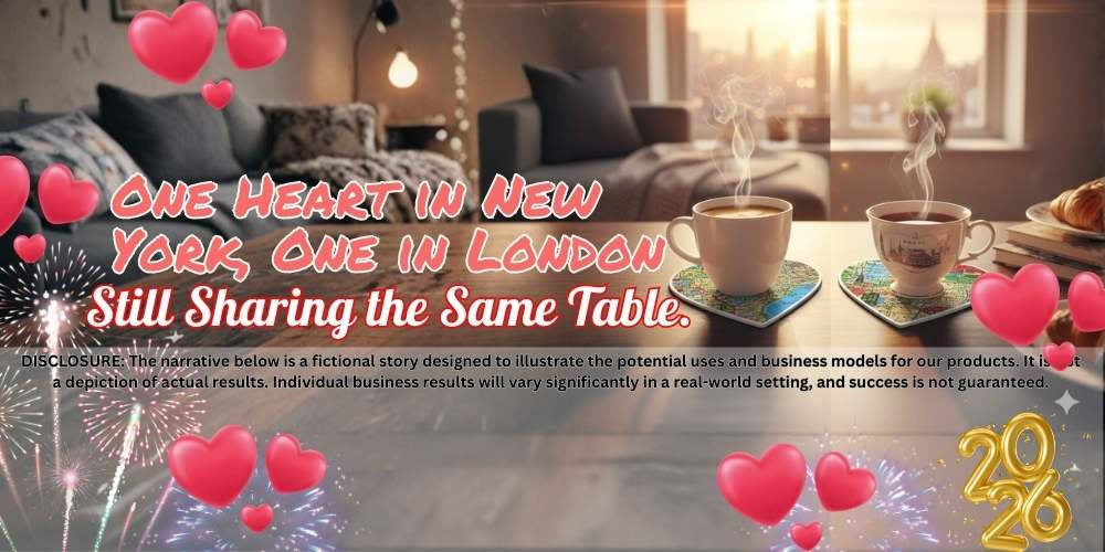 One Heart in New York, One in London. Still Sharing the Same Table. ✈️