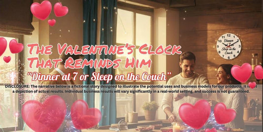 The Valentine’s Clock That Reminds Him “Dinner at 7 or Sleep on the Couch” – Sold 1,800 in 11 Days