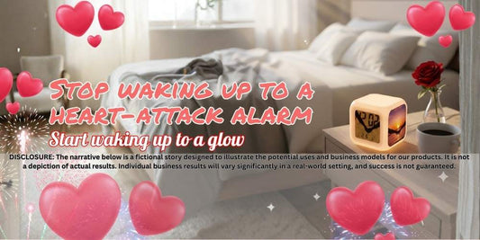 Stop waking up to a heart-attack alarm. Start waking up to a glow. 🌅