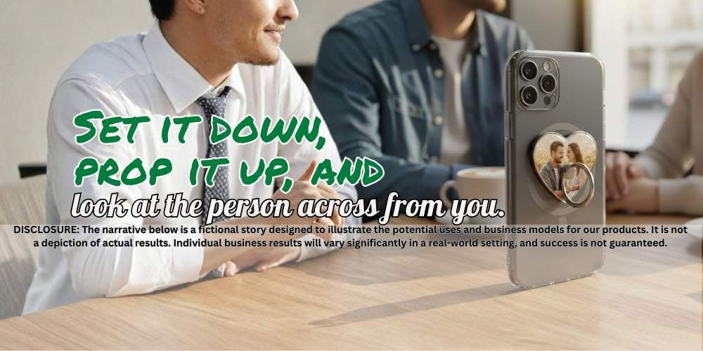 Set it down, prop it up, and look at the person across from you. ☕❤️