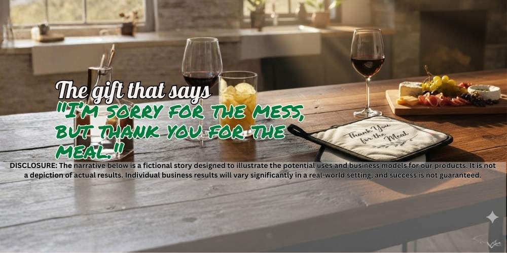 The gift that says "I’m sorry for the mess, but thank you for the meal." 🍷