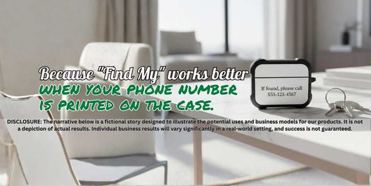 Because "Find My" works better when your phone number is printed on the case. 📍