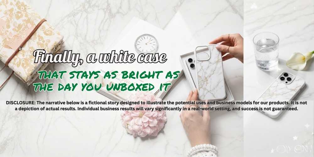 Finally, a white case that stays as bright as the day you unboxed it. 🧼✨