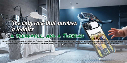 The only case that survives a toddler, a treadmill, and a Tuesday.