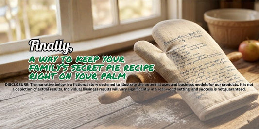 Finally, a way to keep your family’s secret pie recipe right on your palm. 🥧📜