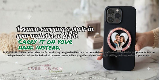 Because carrying a photo in your wallet is so 2005. Carry it on your hand instead. 💍📸