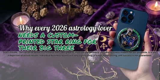 Why every 2026 astrology lover needs a custom-printed star ring for their big three. ♈💎