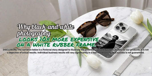Why black-and-white photography looks 10x more expensive on a white rubber frame. 🖤🤍