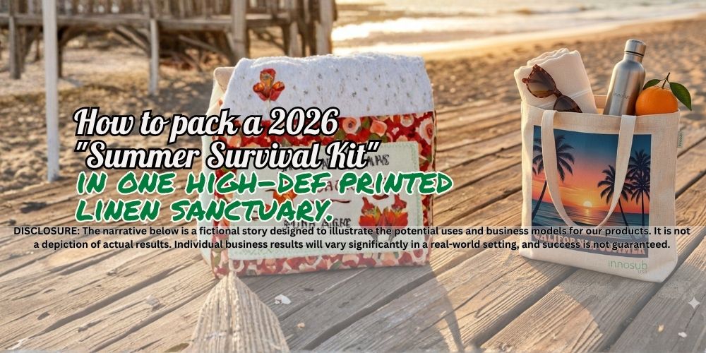 How to pack a 2026 "Summer Survival Kit" in one high-def printed linen sanctuary. 🎒☀️