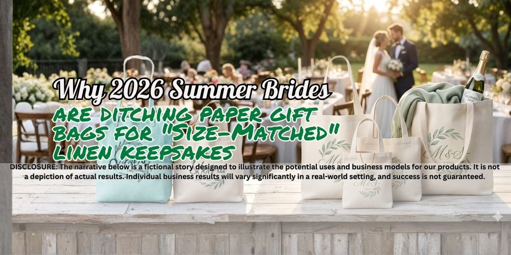 Why 2026 Summer Brides are ditching paper gift bags for "Size-Matched" linen keepsakes. 👰💍