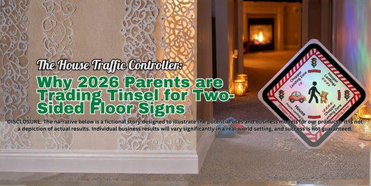 The North Pole Traffic Controller: Why 2026 Parents are Trading Tinsel for Two-Sided Floor Signs