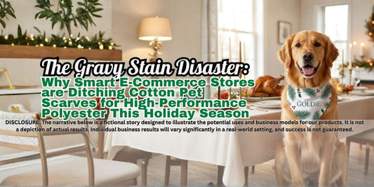 The Gravy Stain Disaster: Why Smart E-Commerce Stores are Ditching Cotton Pet Scarves for High-Performance Polyester This Holiday Season