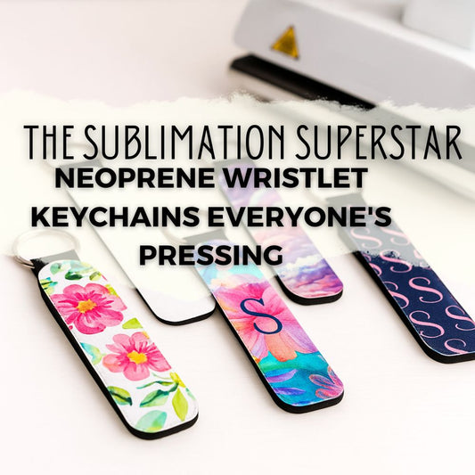 Sublimation Blanks Neoprene Wristlet Keychain