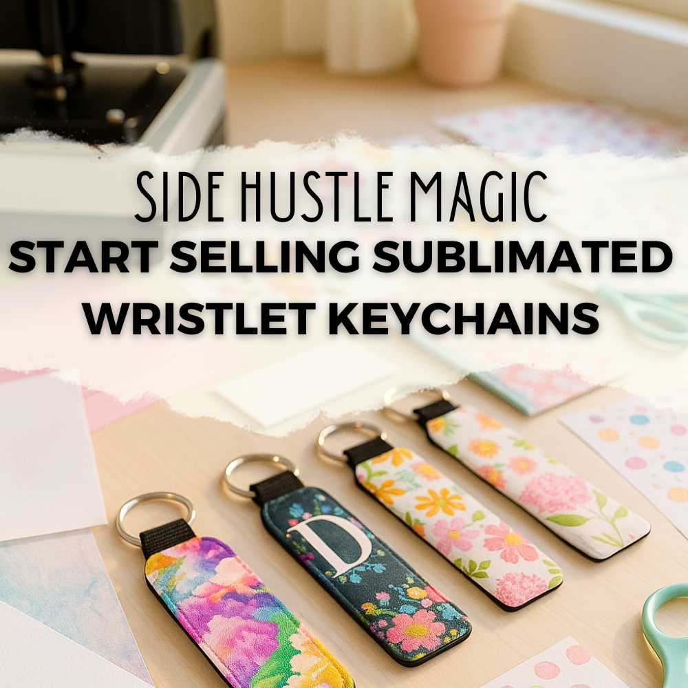 Sublimation Blanks Neoprene Wristlet Keychain