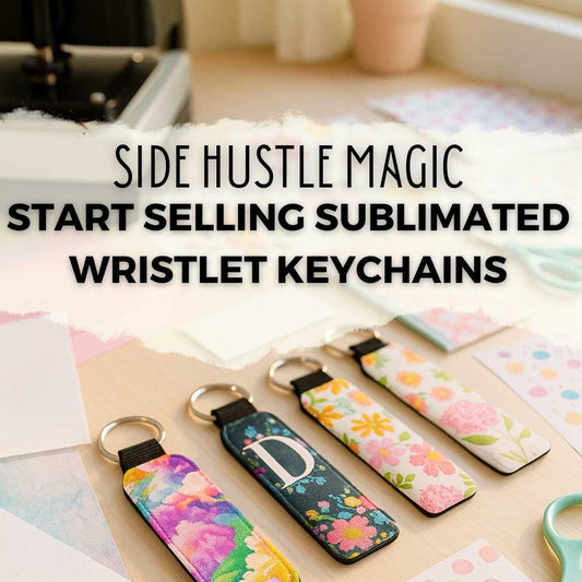 Sublimation Blanks Neoprene Wristlet Keychain