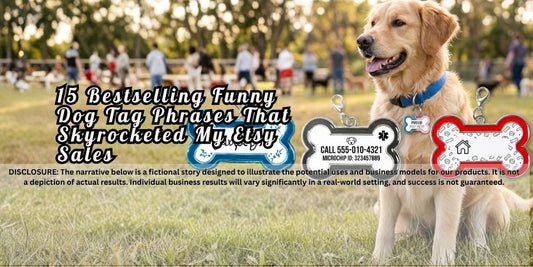 15 Bestselling Funny Dog Tag Phrases That Skyrocketed My Etsy Sales