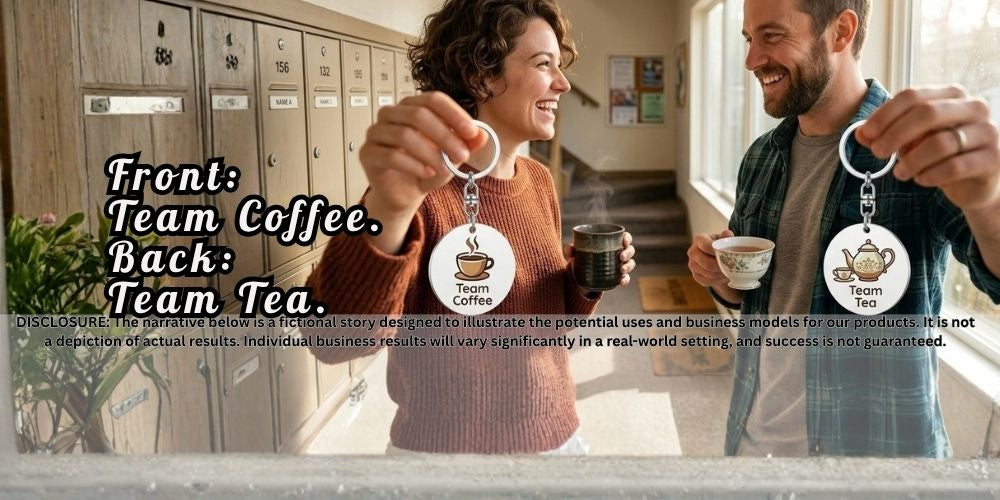 Front: Team Coffee. Back: Team Tea. It Started a War in My Building's Group Chat.