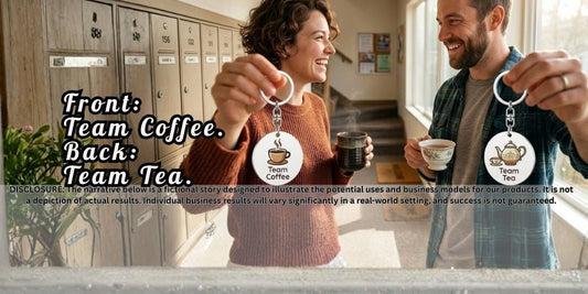 Front: Team Coffee. Back: Team Tea. It Started a War in My Building's Group Chat.
