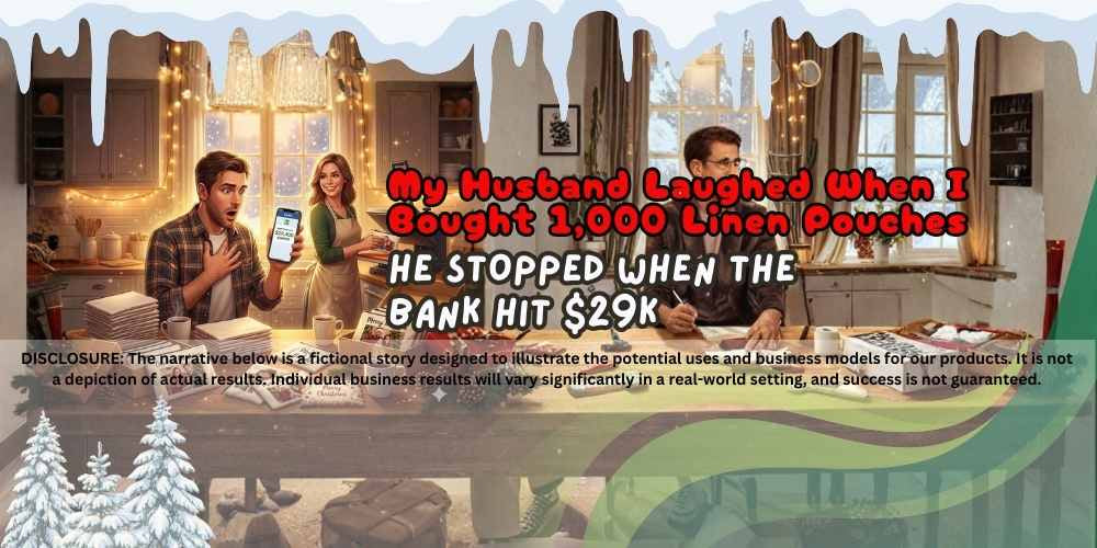 My Husband Laughed When I Bought 1,000 Linen Pouches… He Stopped When the Bank Hit $29K