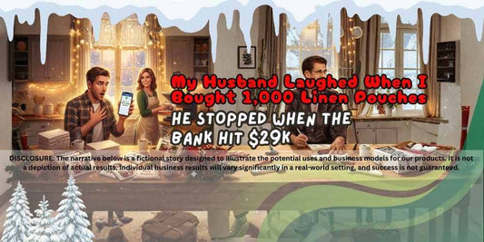 My Husband Laughed When I Bought 1,000 Linen Pouches… He Stopped When the Bank Hit $29K