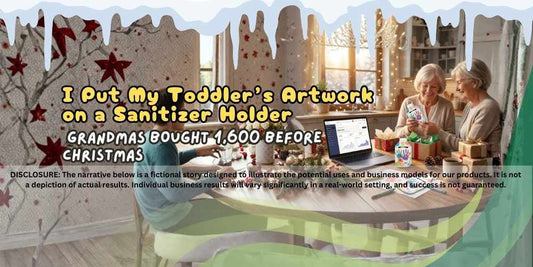 I Put My Toddler’s Artwork on a Sanitizer Holder – Grandmas Bought 1,600 Before Christmas